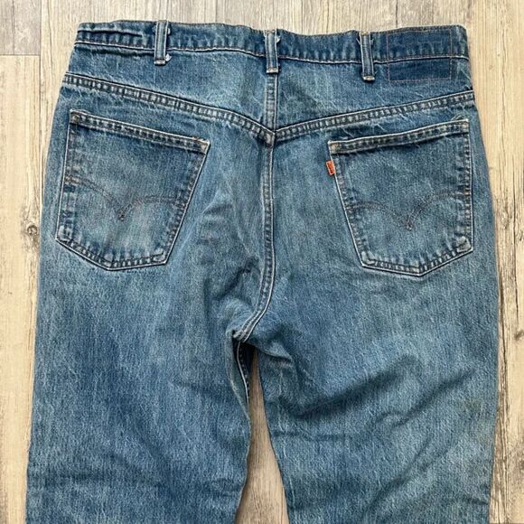 Vintage 70s Levi's Orange Tab 517XX Bootcut Denim Jeans Size 36X31 - Picture 2 of 10